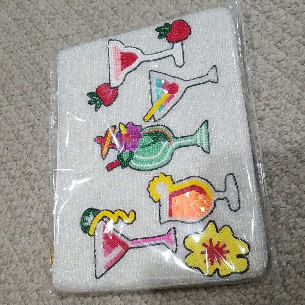 NWT Beaded Wristlet Clutch